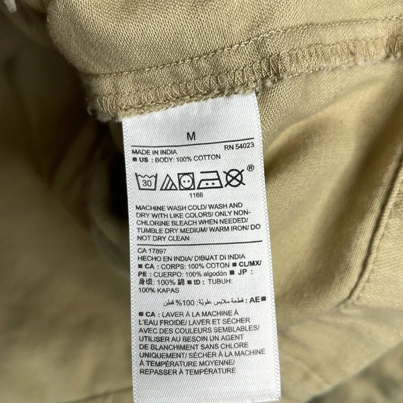 OLD NAVY Classic Field Jacket Shore Enough Tan Utility Zip Drawstring Waist M - Picture 10 of 12